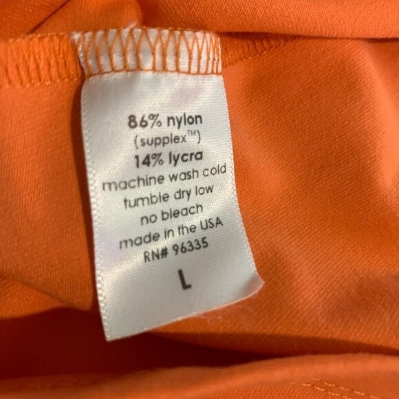 MWT SUSANA MONACO STRAPLESS RUFFLED MINI DRESS IN ORANGE. SIZE LARGE - Picture 6 of 7